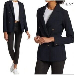 rag & bone NYX Double Breasted Blazer-Cotton -Navy Blue-Sz 6